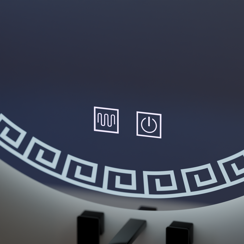 Oglinda LED Rotunda, 70cm, Orhina Touch, Sistem Dezaburire, Dimabila