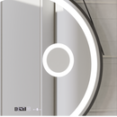 Oglinda LED Rotunda, 60cm, Micah Senzor MotionGlow Marcello, Sistem Dezaburire, Ceas & Termometru, Lupa Cosmetica, Dimabila