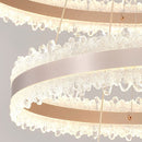 Lustra LED suspendata cu Telecomanda FOSCO Duo 126W, lumina Rece/Calda/Neutra, Dimabila,Inaltime Reglabila, Auriu