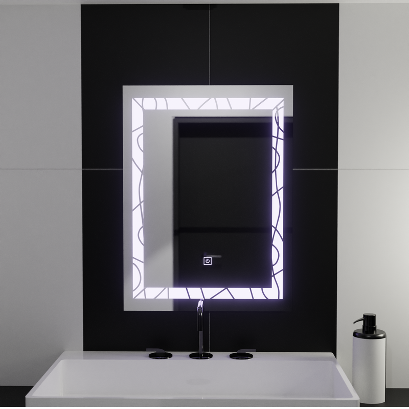 Oglinda LED Rectangulara 60x80cm Deco Frame Basic Touch