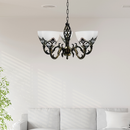 Lustra Rustic COTTAGE, 5XE27, Bronz Antichizat, Metal si Sticla Candelabre Clasice Default Title Alessandro Design