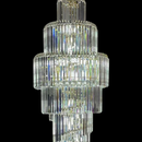 Candelabru Cristal CC8043/600H1800GD, Diametru 60cm, Inaltime 1800cm, Auriu Lucios, Inaltime Reglabila, Design Elegant