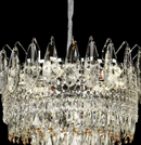 Candelabru Cristal CC6687/500CR 9x E14, Diametru 49cm, Crom Lucios, Inaltime Reglabil