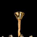 Candelabru Cristal CC6705/500GD 9x E14, Diametru 49cm, Auriu Lucios, Inaltime Reglabila