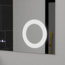 Oglinda LED Rectangulara, 80x60cm, ABSOLU MotionGlow Marcello, Sistem Dezaburire, Ceas & Termometru, Lupa Cosmetica, Dimabila