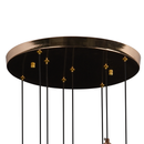 Candelabru Cristal LED 21W, Lumina Calda/Neutra/Rece, Diametru 25cm Auriu CM510/H150XW35