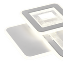 Lustra LED SQUARE 57W, 3 Patrate, lumina Rece/Calda/Neutra, Alb