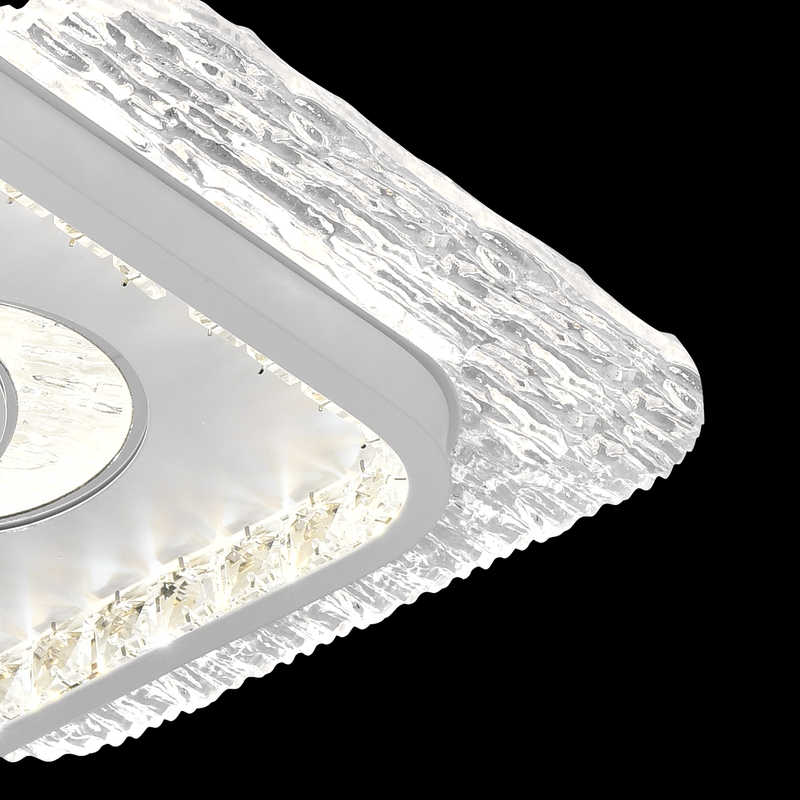 Lustra LED PERU 39W, 2 Patrate, lumina Rece/Calda/Neutra, Negru