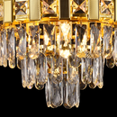 Candelabru Cristal BRAN Nobile 5xE14, Diametru 40cm, Auriu Lucios, Inaltime Reglabila