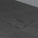 Cadita de dus dreptunghiulara 70x90 cm, slim 3 cm, negru