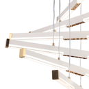 Lustra LED Suspendata Acril LT183/6WH, 81W, Lumina 3000/4000/6000K, Alb, Inaltime Reglabila