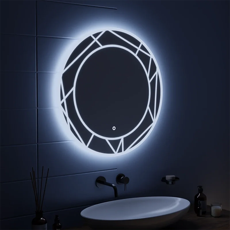 Oglinda LED Touch ASTRIX, 60cm, 6000K, Dimabila, Sistem Dezaburire