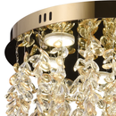 Candelabru LED Cristal LLC213/400GD Rotund, 22W, Lumina Rece/Calda/Neutra, Cristal, Auriu