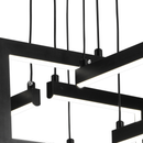 Lustra LED cu telecomanda ,Suspendata 96W, 4 Elemente, lumina Rece/Calda/Neutra, Dimabila, Inaltime Reglabila, Negru