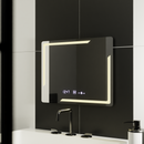 Oglinda LED Rectangulara, 80x60cm, Rayonnement MotionGlow Marcello, Sistem Dezaburire, Ceas & Termometru, Dimabila