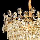 Candelabru Cristal WINDSOR Eleganza 8x E14, Diametru 49cm, Auriu Lucios, Inaltime Reglabila