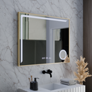 Oglinda LED Senzor MotionGlow Rosalia 80x60 cm Lumina Calda/Rece/Neutra Dimabila Sistem Dezaburire Termometru Ceas Colectia Marcello Funghi Oglinzi Marcello Default Title Alessandro Design