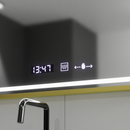 Oglinda LED Rectangulara, 80x60cm, Verite Royale Gold MotionGlow Marcello, Sistem Dezaburire, Ceas & Termometru, Dimabila