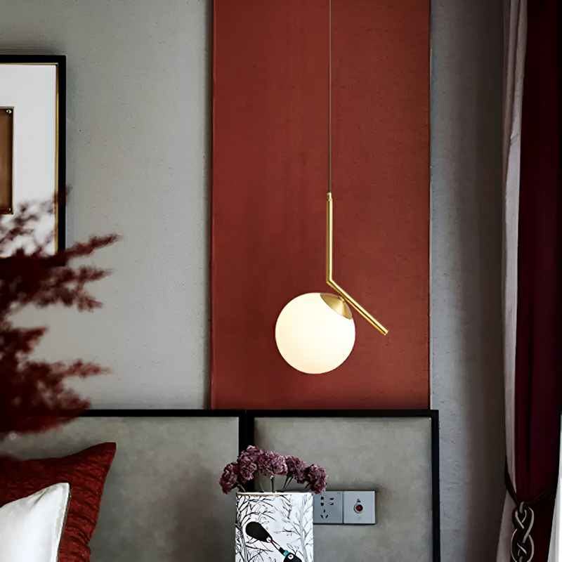 Pendul Joshua 1x E27 Alb Auriu