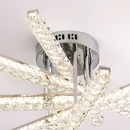 Lustra LED cu telecomanda LUELLA 64W 5 Elemente, Liniara, lumina Rece/Calda/Neutra, Dimabila, Argintiu