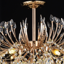 Candelabru Cristal CC9313/12FGD, 12x E14, Diametru 49cm, Auriu