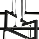 Lustra LED cu telecomanda ,Suspendata 71W, 3 Elemente, lumina Rece/Calda/Neutra, Dimabila, Inaltime Reglabila, Negru