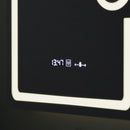 Oglinda LED Rectangulara, 60x80cm, Eclat MotionGlow Marcello, Ceas & Termometru, Sistem Dezaburire, Lupa Cosmetica, Dimabila