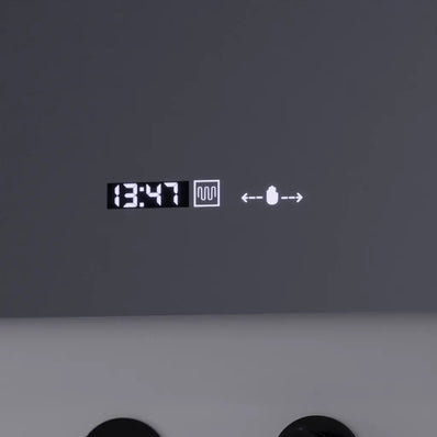 Oglinda LED Rectangulara, 80x60cm, Precision MotionGlow Marcello, Sistem Dezaburire, Ceas & Termometru, Lupa Cosmetica, Dimabila