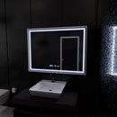 Oglinda LED Rectangulara, 80x60cm, Verite Imperial Silver Motion Glow Marcello, Sistem Dezaburire, Ceas & Termometru, Dimabila Oglinzi Marcello Default Title Alessandro Design