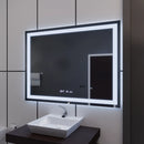 Oglinda LED Rectangulara, 100x75cm, Verite MotionGlow Marcello, Sistem Dezaburire, Ceas & Termometru, Dimabila