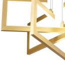 Lustra LED cu telecomanda ,Suspendata 71W, 3 Elemente, lumina Rece/Calda/Neutra, Dimabila, Inaltime Reglabila, Auriu