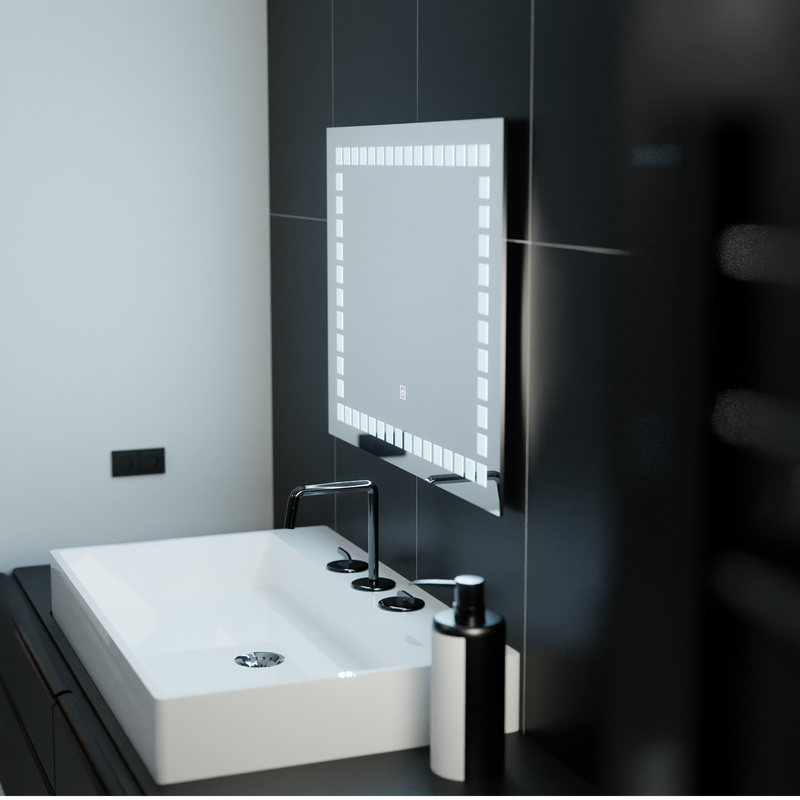 Oglinda LED Rectangulara 80x60cm Grid Light Basic Touch
