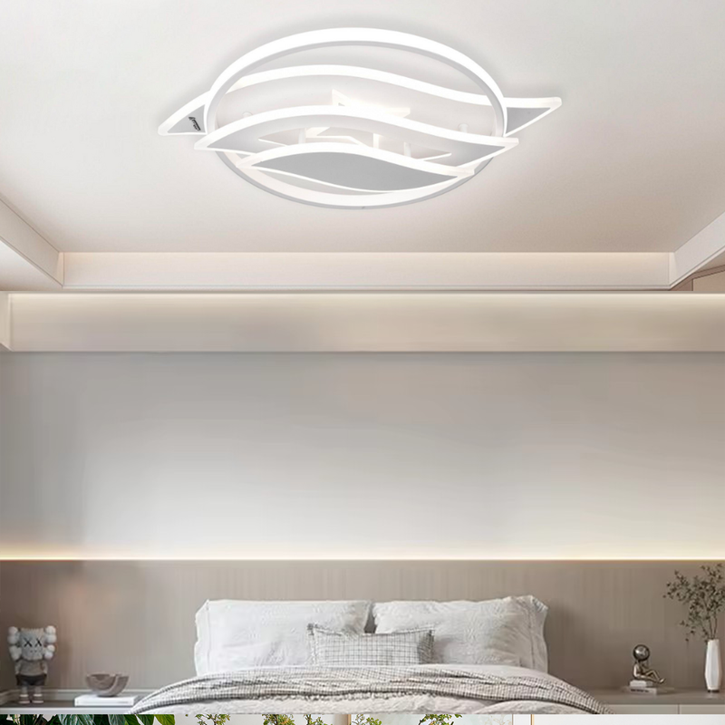 Lustra LED cu telecomanda JARRIA 52W, lumina Rece/Calda/Neutra/RGB, Dimabila, Alb