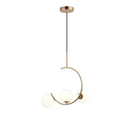 Lustra LOFT Atrium, 3x G9, Alb Auriu, Metal, Inaltime Reglabila