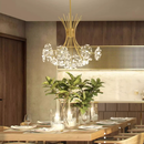 Candelabru Cristal Zetos 13XG4 Auriu, Diametru 49cm