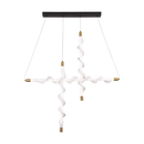 Lustra LED Suspendata Acril LT761/3GD, Lumina 3000/4000/6000K, Alb, Inaltime Reglabila