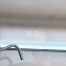 Oglinda LED Rectangulara 100x65cm EDGE Touch Sistem Dezaburire, Rama Neagra