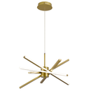 Lustra LED cu Telecomanda LT176/5GD, 69W, 5 Elemente, Lumina Rece/Clada/Neutra, Dimabila, Auriu, Inaltime Reglabila