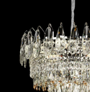Candelabru Cristal CC6687/500CR 9x E14, Diametru 49cm, Crom Lucios, Inaltime Reglabil