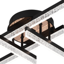 Lustra LED cu Telecomanda LT179/4BK, 34W, 4 Elemente, Lumina Rece/Clada/Neutra, Dimabila, Negru