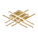 Lustra LED cu Telecomanda LINEX, 81W, Lumina 3000K/4000K/6000K, Dimabila, Auriu