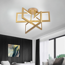 Lustra LED cu telecomanda 71W, 3 Elemente, lumina Rece/Calda/Neutra, Dimabila, Auriu