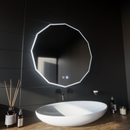 Oglinda LED Rotunda, 70cm, VIVO Touch, Sistem Dezaburire, Dimabila