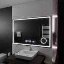 Oglinda LED Rectangulara, 120x80cm, Souverain MotionGlow Marcello, Sistem Dezaburire, Ceas & Termometru, Lupa Cosmetica, Dimabila