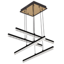 Lustra LED Suspendata Acril LT181/4BK, 55W, Lumina 3000/4000/6000K, Negru, Inaltime Reglabila