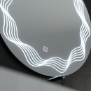 Oglinda LED Rotunda 60cm, Flusso Touch, Sistem Dezaburire, Dimabila