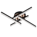 Lustra LED cu Telecomanda LT179/4BK, 35W, 4 Elemente, Lumina Rece/Clada/Neutra, Dimabila, Negru