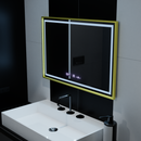 Oglinda LED Rectangulara, 120x80cm, Verite Royale Gold MotionGlow Marcello, Sistem Dezaburire, Ceas & Termometru, Dimabila Oglinzi Marcello Default Title Alessandro Design