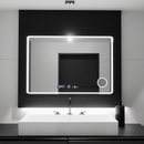 Oglinda LED Rectangulara 120x80 Aura Riflesso Puro MotionGlow Marcello, Sistem Dezaburire, Termometru si Ceas, Dimabila