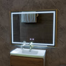 Oglinda LED RAYNA Touch, 80x60 cm, functie Dezaburire, Rama Auriu Brushed Oglinzi Korman E Default Title Alessandro Design